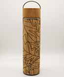 Gourde / thermos en bambou 500ml , motif Chêne - AztekaFR